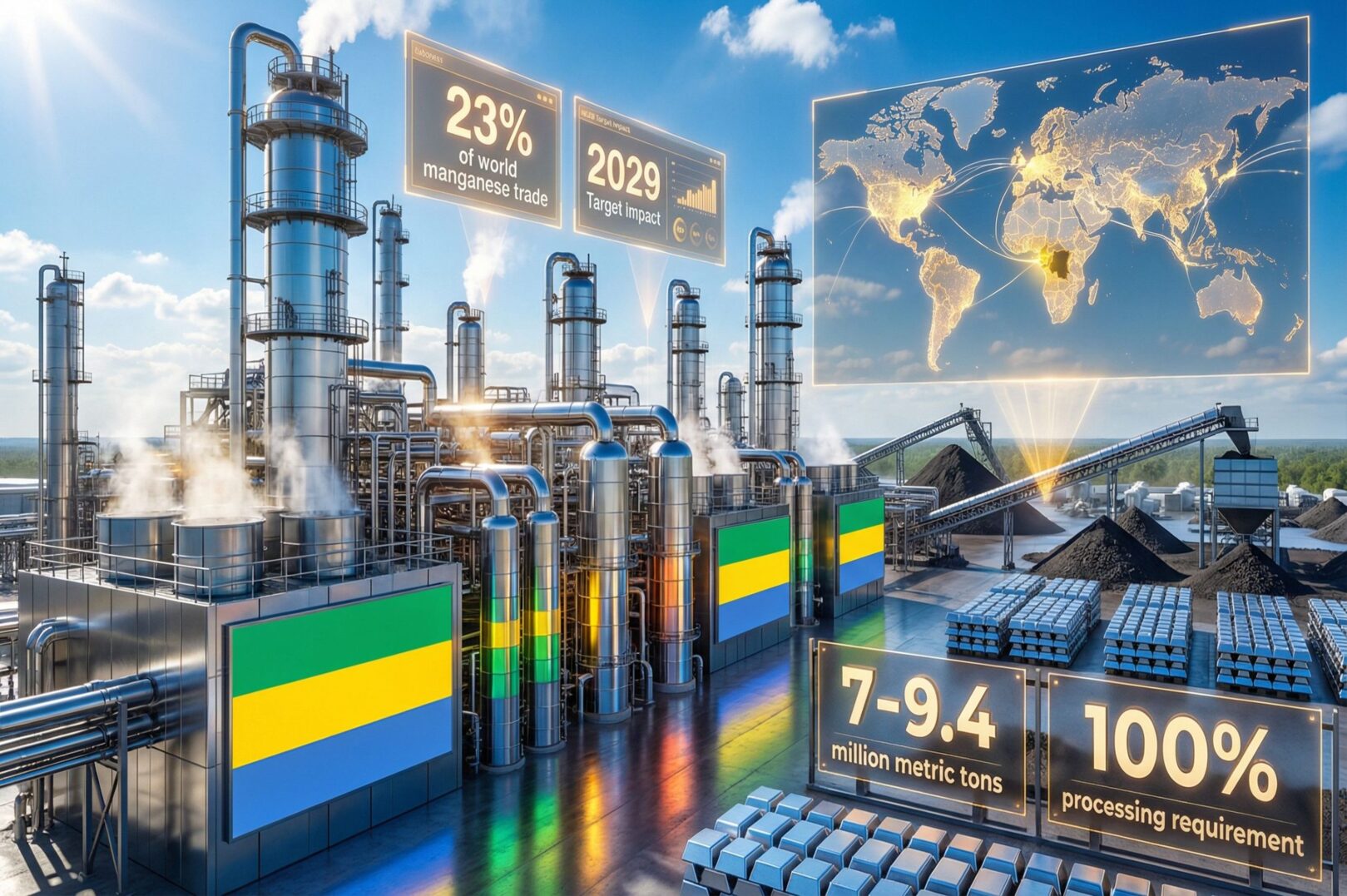 Gabon seeks to build 4 million-tonne manganese processing capacity by 2029